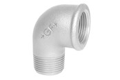 Gevindfittings - +GF+ Vinkel 90° galvaniseret muffe/nippel 1" - 770092206