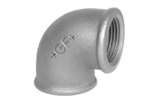 Gevindfittings - +GF+ Vinkel 90° sort muffe/muffe 1" - 770090106