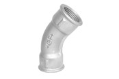 Gevindfittings - Georg-Fischer Bøjning 45° galvaniseret lang muffe/muffe 1/2 - 770041204