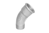Gevindfittings - Georg-Fischer Bøjning 45° galvaniseret lang muffe/nippel 1/4 - 770040202