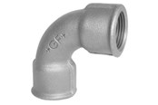 Gevindfittings - +GF+ Bøjning 90° sort kort muffe/muffe 1/2 - 770012104