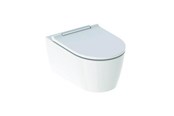 Toiletter, sæder, bideter og reservedele - Geberit one hængeskål & sæde 370x343x540mm, hvid/forkromet - 500.202.01.1