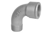 Gevindfittings - +GF+ Bøjning 90° sort kort muffe/nippel 3/4 - 770011105