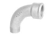 Gevindfittings - +GF+ Bøjning 90° galvaniseret lang muffe/nippel 1/2" - 770001204