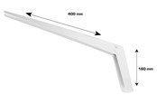 Beslag & hængsler - Home>it Foldbar bordbæring 400x160 mm. - hvid - 16384
