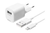 Mobil - Adaptere & Opladere - Deltaco USB wall charger USB-A 2.4 A incl. 1 m - USB-AC181