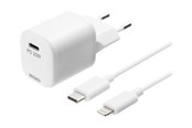 Mobil - Adaptere & Opladere - Deltaco USB wall charger USB-C PD 20 W includin - USBC-AC141