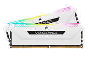 RAM - Corsair Vengeance RGB PRO SL DDR4-3200 - 16GB - CL16 - Dual Channel (2 pcs) - Intel XMP - Hvid med RGB - CMH16GX4M2E3200C16W