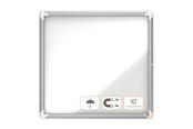 Konference & Præsentation - Nobo Premium Plus udendørs magnetisk låsbart opslagsskab med hængslet låge 6xA4 - 1902578