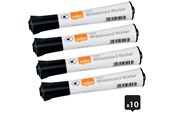 Konference & Præsentation - Nobo  Glide whiteboard marker rund spids 2 mm hurtigttørende blæk, pakke/10 stk. Sort - 1915264