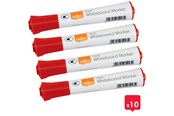 Konference & Præsentation - Nobo  Glide whiteboard marker rund spids 2 mm hurtigttørende blæk, pakke/10 stk. Rød - 1915266