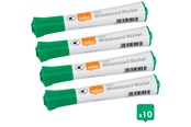 Konference & Præsentation - Nobo  Glide whiteboard marker rund spids 2 mm hurtigttørende blæk, pakke/10 stk. Grøn - 1915267