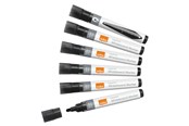 Konference & Præsentation - Nobo  whiteboard marker rund spids 3 mm hurtigtørrende blæk, pakke/10 stk. Sort - 1915377