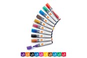 Konference & Præsentation - Nobo  whiteboard marker rund spids 3 mm hurtigtørrende blæk, pakke/10 stk. Assorteret - 1915381