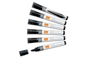 Konference & Præsentation - Nobo  whiteboard marker skrå spids 4 mm hurtigttørrende blæk, pakke/10 stk. Sort - 1915382