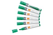 Konference & Præsentation - Nobo  whiteboard marker skrå spids 4 mm hurtigttørrende blæk, pakke/10 stk. Grøn - 1915385