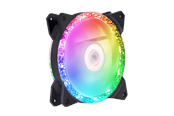 Kabinet Køler - Cooler Master MasterFan MF120 Prismatic - Kabinet køler - 120mm - Sort med RGB LED lys - 27 dBA - MFY-B2DN-20NPA-R1