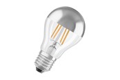 Lyskilder - Osram LED pære Standard 6,5W/827 (50W) Klar Topforspejlet E27 - 4058075427860
