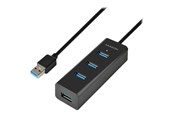 USB hub - AXAGON N HUE-S2BL - hub - 4 porte USB hub - USB 3.2 - 4 ports - Sort - HUE-S2BL