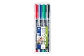 Skrive- og Tegneværktøjer - Staedtler Lumocolor Perm S 0,4mm 4 ass/boks - 313 WP4