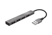 USB hub - Trust Halyx Aluminium 4-Port Mini USB Hub USB hub - 4 ports - Sort - 23786