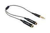 Skærmkabel - DeLOCK audio splitter - 25 cm - 65356