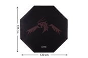 Gamer Stol - DUTZO Fushi Gaming Floor mat - Sort / Brun - DFloormat-120-hex-fushi
