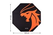 Gamer Stol - DUTZO Pyro Gaming Floor mat - Sort / Orange - DFloormat-120-hex-pyro