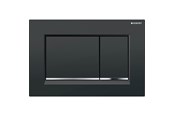 Installationssystemer - Geberit sigma30 betjeningsplade, tryktaste sort/blankkrom - 115.883.KM.1