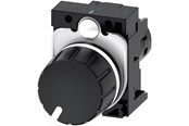 Trykknapper og signalenheder - Siemens Potentiometer, kompakt, 22 mm, rund, plastik, sort, 10k ohms, med holder, skrueklemme - 3SU1200-2PS10-1AA0