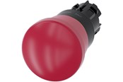 Trykknapper og signalenheder - Siemens Nødstop paddehatte trykknap, 22 mm, rund, plastik, rød, 40 mm, låsende 3su1000-1hb20-0aa0 - 3SU1000-1HB20-0AA0