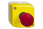 Trykknapper og signalenheder - Schneider Electric Trykknapbox gul med rødt padetryk 1xno/nc - XALK178E