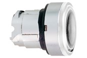 Trykknapper og signalenheder - Schneider Electric Harmony lampetrykhoved i metal for led med fjeder-retur og plan trykflade i hvid farve - ZB4BW313