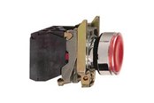 Trykknapper og signalenheder - Schneider Electric Harmony lampetryk komplet med led og plan trykflade med fjeder-retur i rød farve 24vac/dc forsyning 1xno+1xnc, xb4bw34b5 - XB4BW34B5