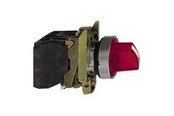 Trykknapper og signalenheder - Schneider Electric Harmony drejeafbryder komplet med led og 2 faste positioner i rød 24vac/dc 1xno+1xnc, xb4bk124b5 - XB4BK124B5