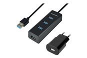 USB hub - AXAGON HUE-S2BP - hub - 4 porte USB hub - USB 3.2 - 4 ports - Sort - HUE-S2BP