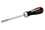 Håndværktøj  - BAHCO Skraldeskruetrækker inkl bits ph1, ph2, pz1, pz2, sl4,5 og sl5,5 - 808050