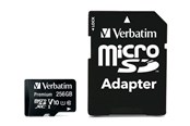 Hukommelseskort - Verbatim Premium microSD/SD - 90MB/s - 256GB - 44087