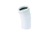 Afløb - Wavin Wafix pp bøjning 15° x 32 mm hvid - 1440300