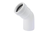 Afløb - Wavin Wafix pp bøjning 45° x 32 mm hvid - 1440302