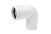 Afløb - Wavin Wafix pp bøjning 88,5° x 32 mm hvid - 1440304