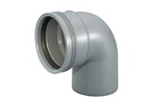 Afløb - Wavin Wafix pp bøjning 88,5° x 40 mm grå - 1450308