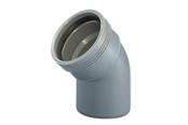 Afløb - Wavin Wafix pp bøjning 45° x 110 mm grå - 1450342