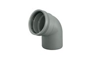 Afløb - Wavin Wafix pp bøjning 67° x 110 mm grå - 1450345