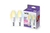 Smart Home - WiZ Tunable C37 E14 Smart Kertepære 2-pak - Dæmpbart varmt til koldt hvidt LED-lys - 929002448742
