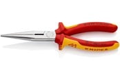 Håndværktøj - KNIPEX Fladrundtang med skær forkromet 200 mm - 26 16 200