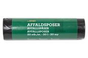 Rengøring - G.Funder Affaldsposer med snøreluk, 20 liter - standard kvalitet - 5701137010409