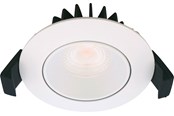 Lamper - Nordtronic Velia Low Profile indbygningsspot rund 5,5W LED 2700K, mat hvid - 31143012