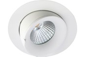 Lamper - Nordtronic Velia Large Tilt indbygningsspot rund 10,9W LED 3000K, mat hvid - 31131013