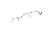 Lamper - EGLO BIMEDA spotskinne 4L, hvid/krom - 31004